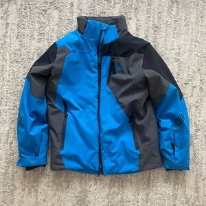 Spyder Kids Blue and Black Ski Jacket